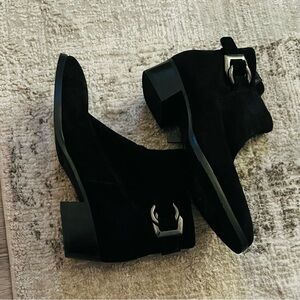 Aquatalia Black Suede Ankle Booties (new )